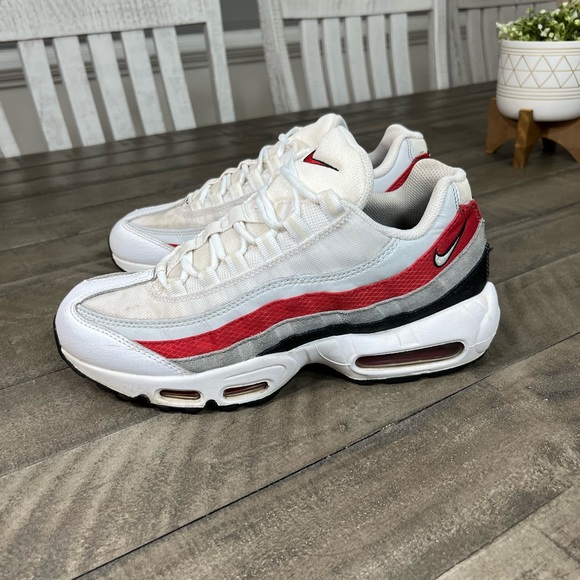 Nike Other - Nike Air Max 95 Essential White Varsity Red Sz 8